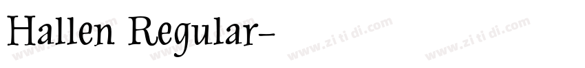 Hallen Regular字体转换